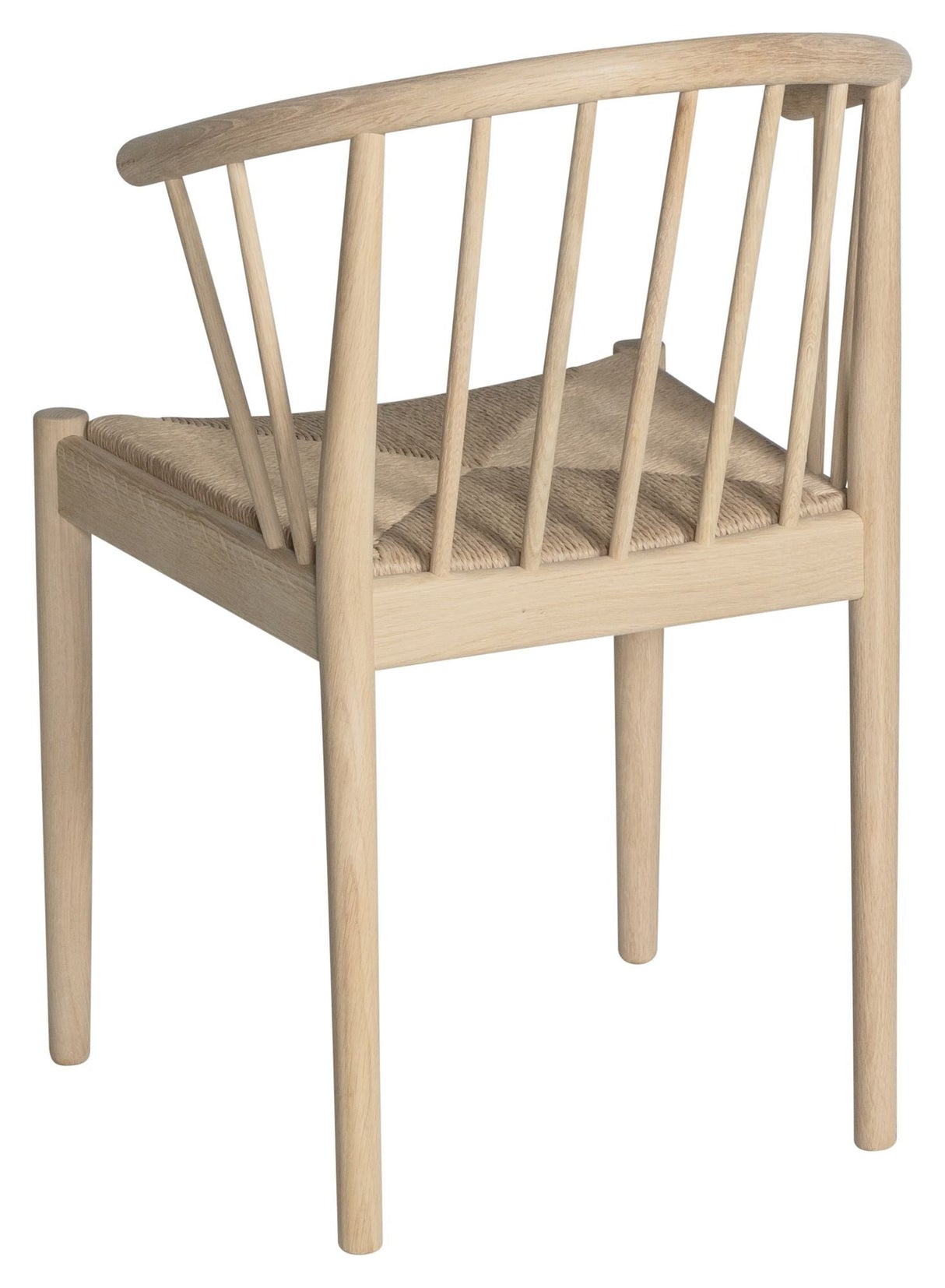 Lindeberg Dining chair with braided seat, White oak