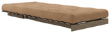 Roots 90 Sofa bed, Brown lacquered pine, Mocca