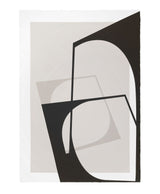 Frame Abstraction Art Print 100x70, Beige/White/Black