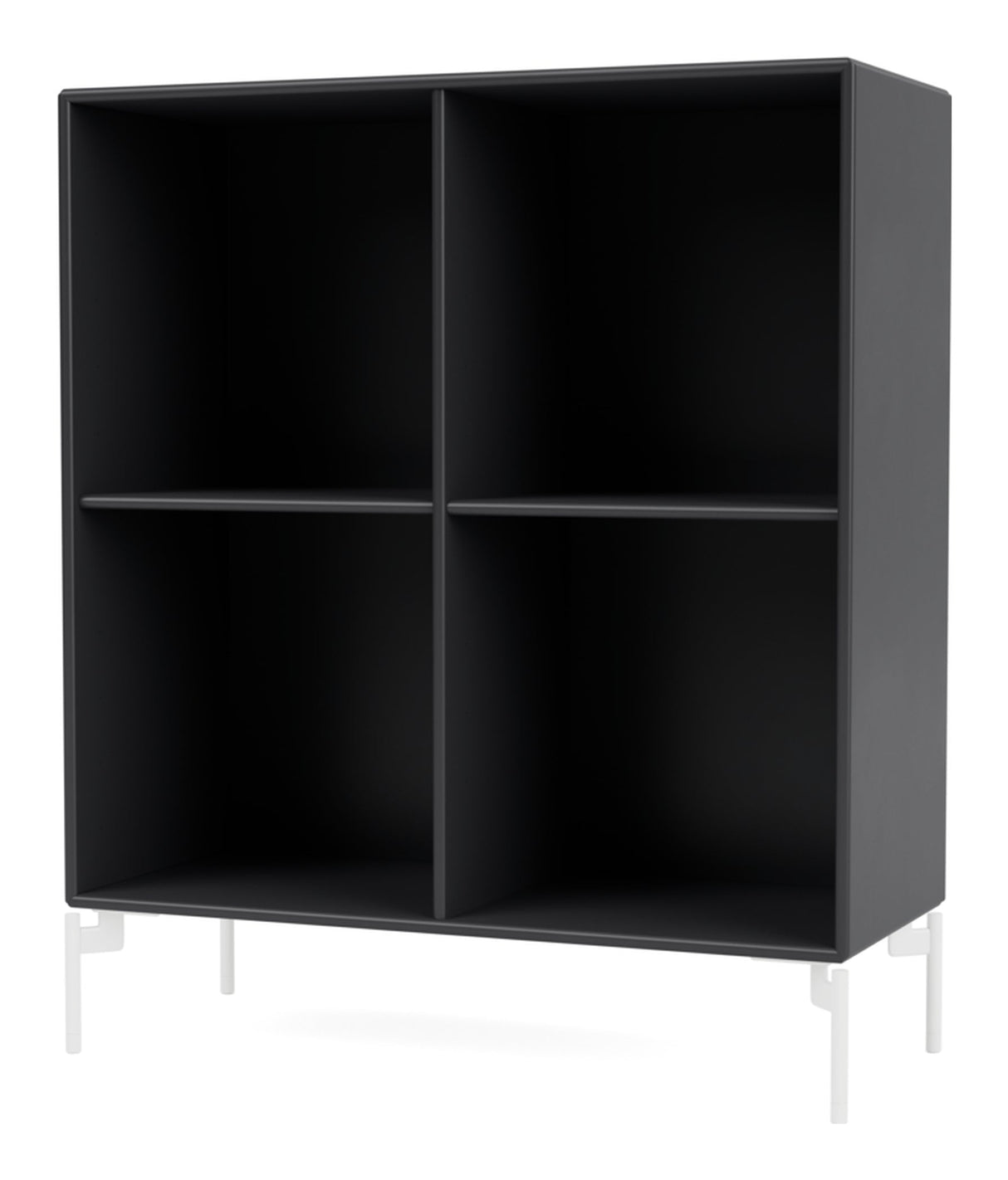 SHOW Bookshelf with white legs, Anthracite