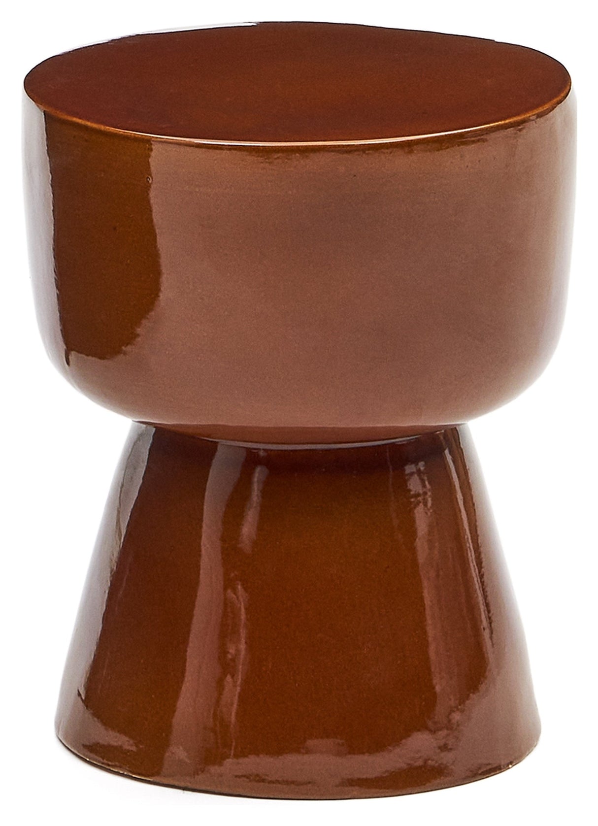 Mesquida side table, brown Ø 35 cm