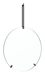 Wall mirror, Ø30, Black