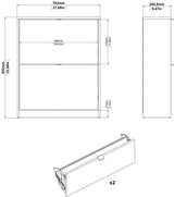 Shoes Shoe cabinet 2 folding doors with 2 compartments - White