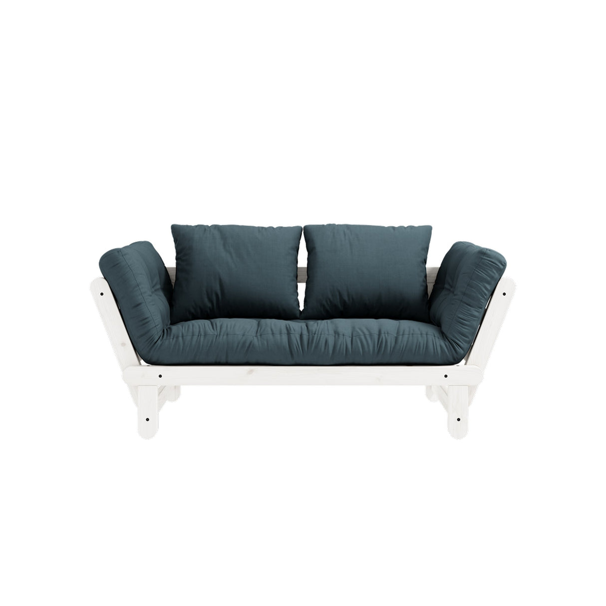 Beat, sofa bed, petrol blue/white