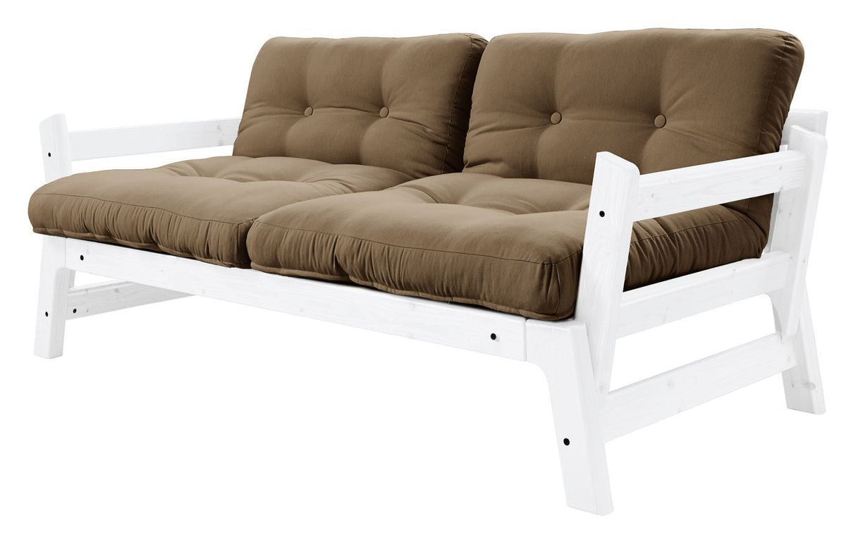 Step Sofa bed, Mocca/White