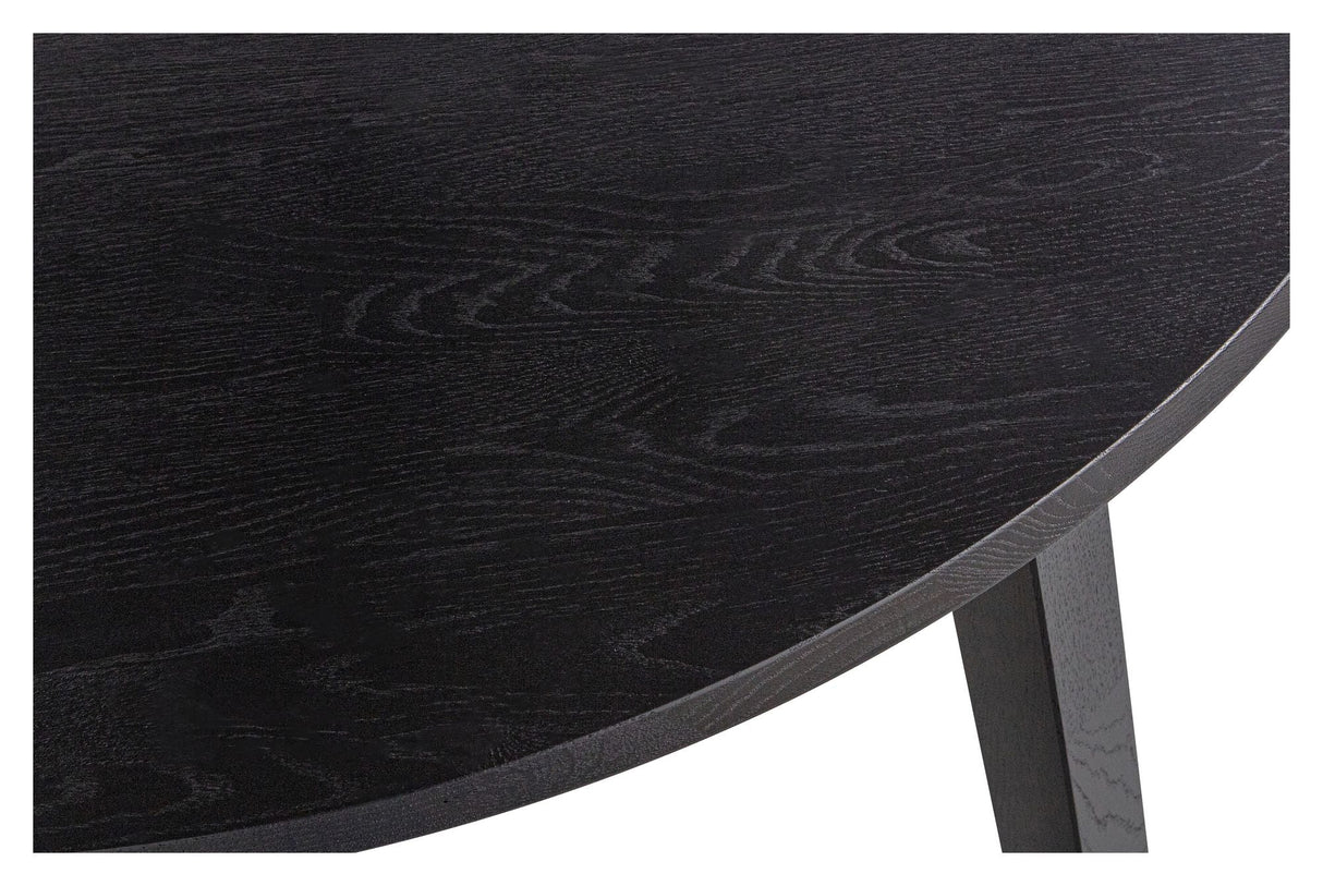 Long Jan Dining Table Ø120 - Black Painted Oak