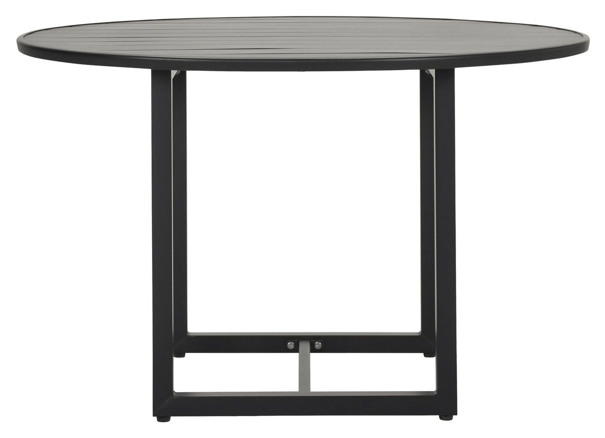 Helo Round garden table, Ø120, Black