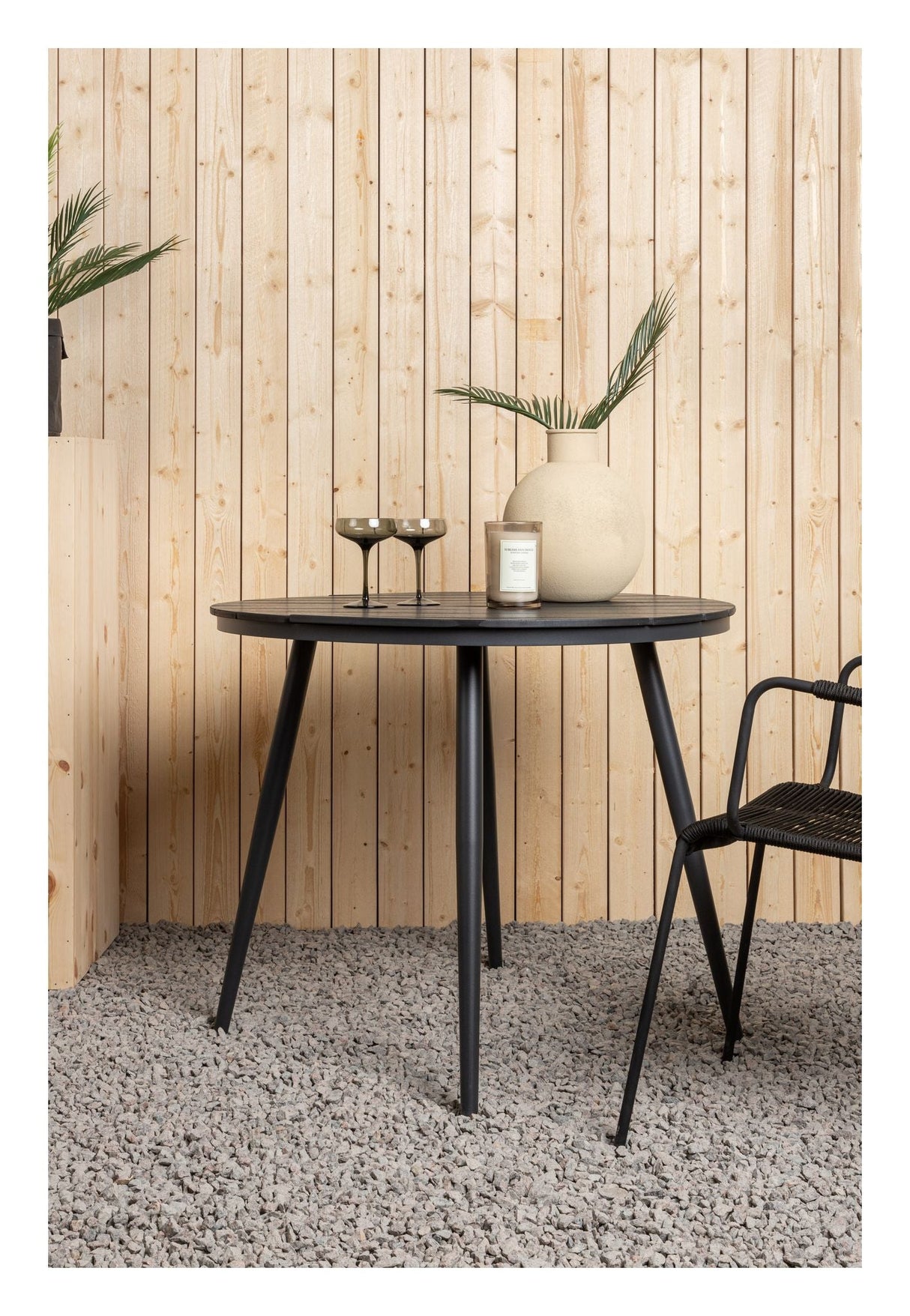 Break Garden Table Ø90 - Black