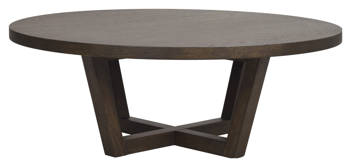 Boxford, coffee table Ø110 - brown/oak