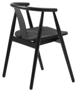 Relate, dining chair w/armrests - black