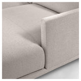 Galene 3-pers. Sofa with left-facing chaise longue, B214, Beige chenille