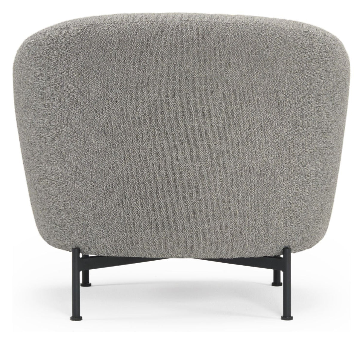 Spruce Armchair, Offwhite Bouclé, matte black metal leg