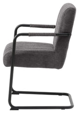 Trout, dining chair w/armrests - gray