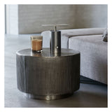 Rota Coffee table Ø50x35 - Brushed silver