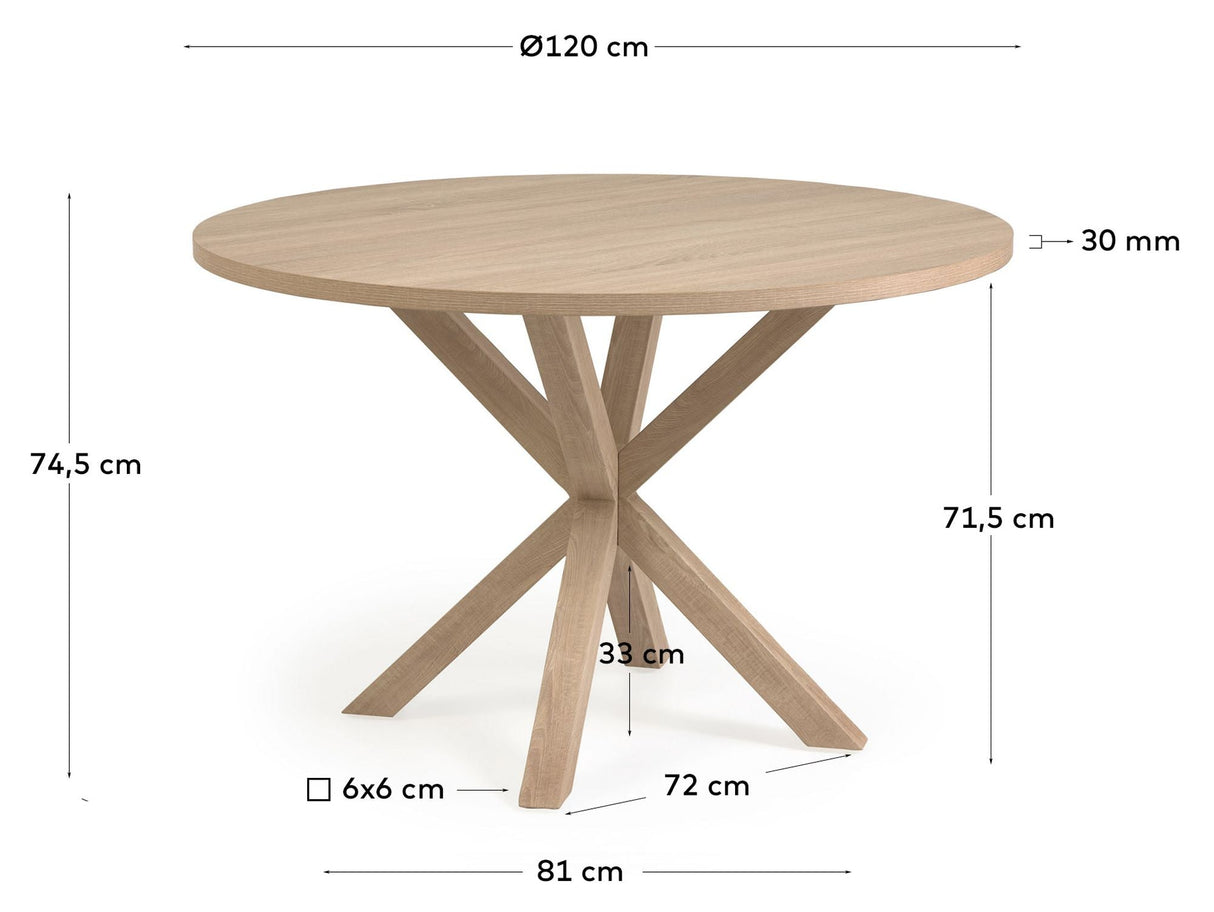 Argo Full Dining Table Ø119, Melamine