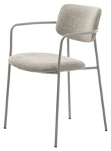 Zama, dining chair w/armrests – off white