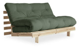 Roots 140 Sofa bed, Olive Green/Nature