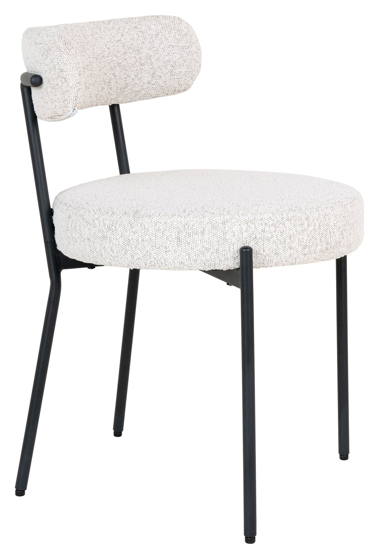 Badalona Dining chair, white/bouclé