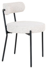 Badalona Dining chair, white/bouclé