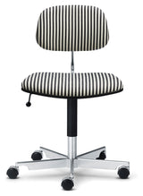 KEVI 2534u, Office chair - Striped/Polished chrome/black