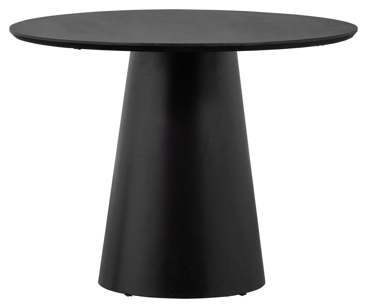 Woood Nena Dining table, Ø102, Metal/Black wood