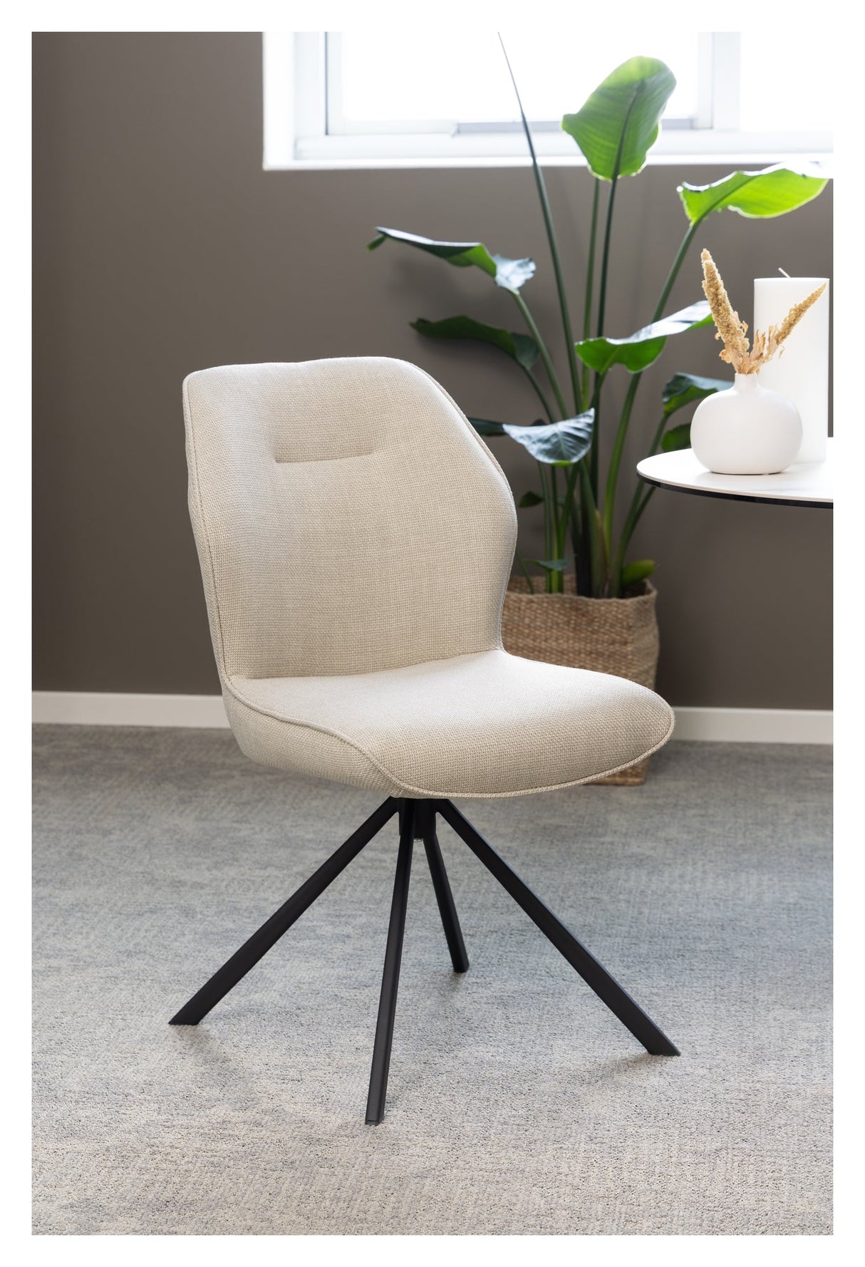 Aura, dining chair - light beige