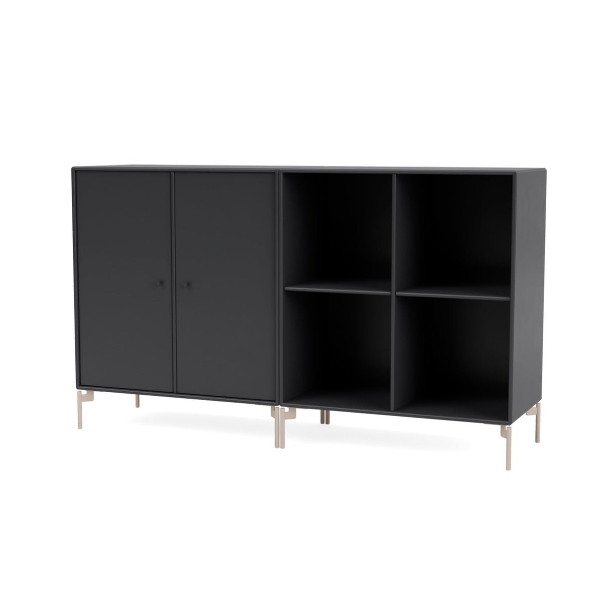 PAIR Classic sideboard with mushroom legs, Anthracite