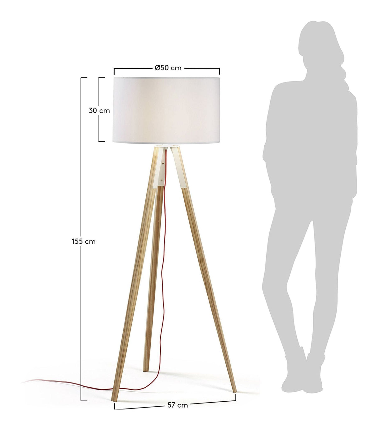 IGUAZU Floor lamp, Nature, Ø50