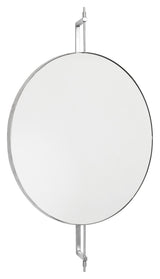 Rotating Mirror, Brushed Steel