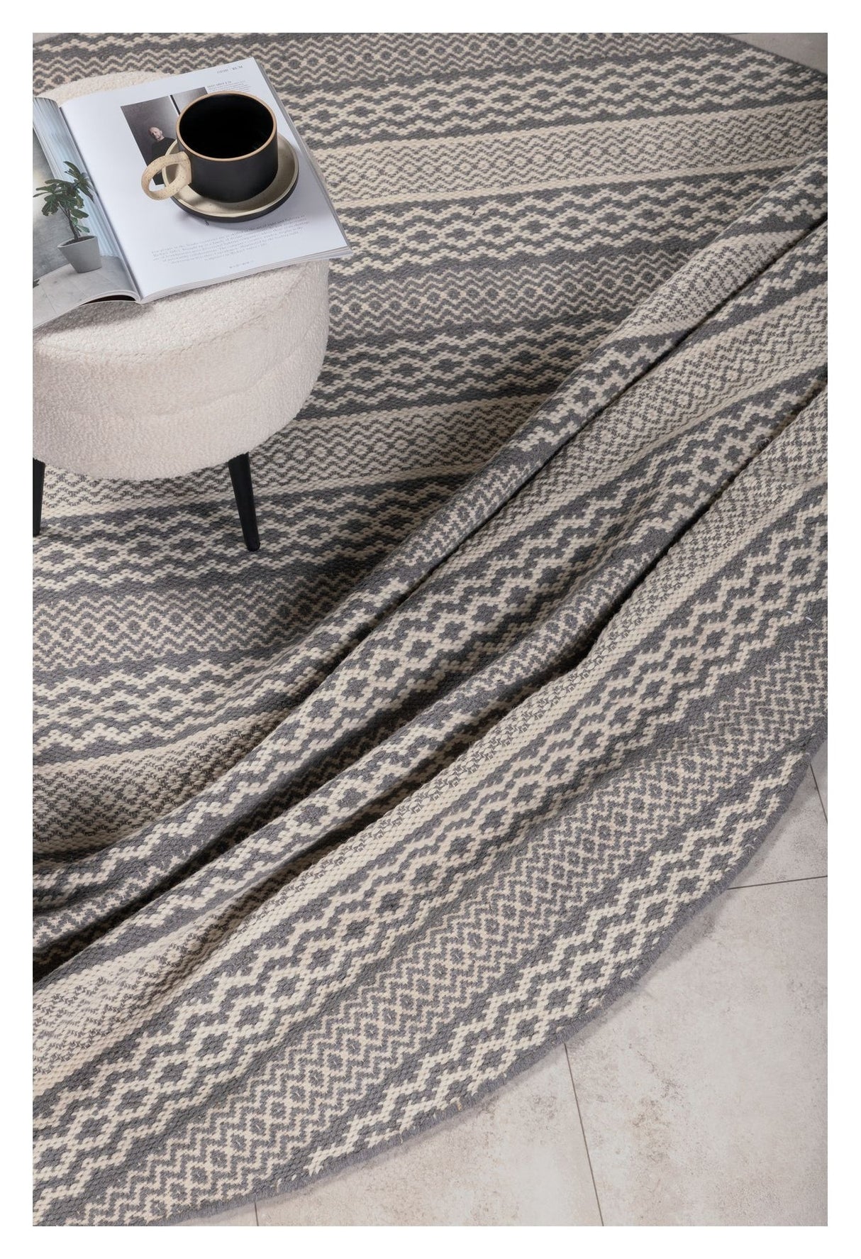 Sishu Wool Blanket Ø200 - Light gray