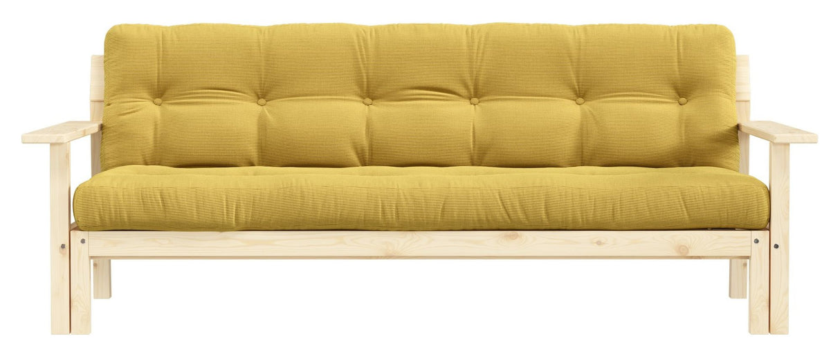 Unwind Sofa bed 190x100, Yellow velvet