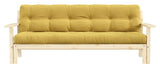 Unwind Sofa bed 190x100, Yellow velvet