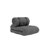 Buckle-Up Out Futon Chair, Dark Gray