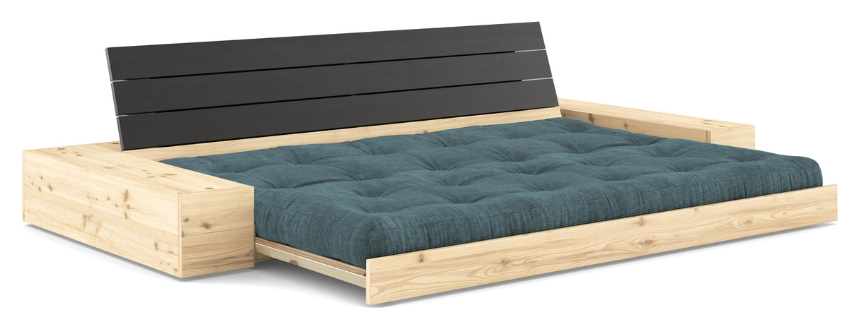 Base Sofa bed with Sideboxes, Pale Blue/black