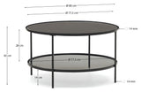 Gilda Coffee Table, Black, Ø80