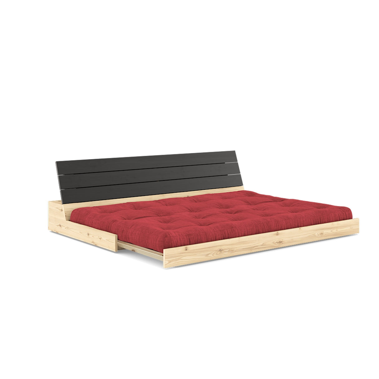 Base Sofa bed, Ruby Red/black