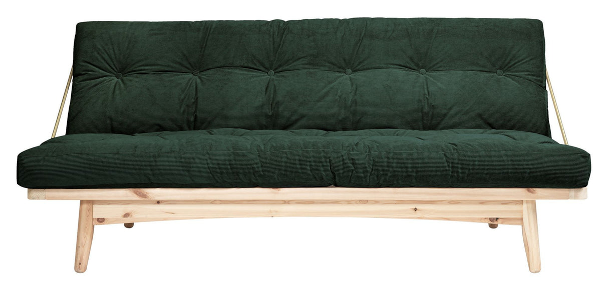 Folk Sofa bed, Pine/Seaweed Velvet