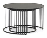 Hadar Side table, Black, Set of 2 pcs, Ø75/Ø45