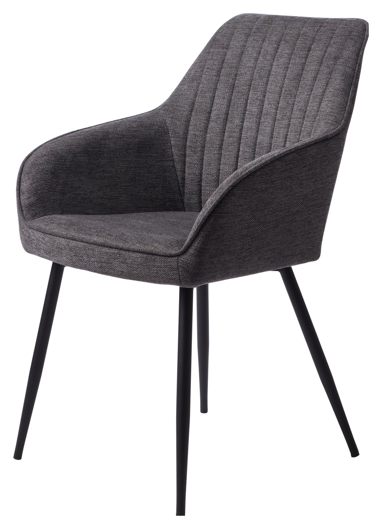 Nolan, dining chair w/armrests - gray stripes