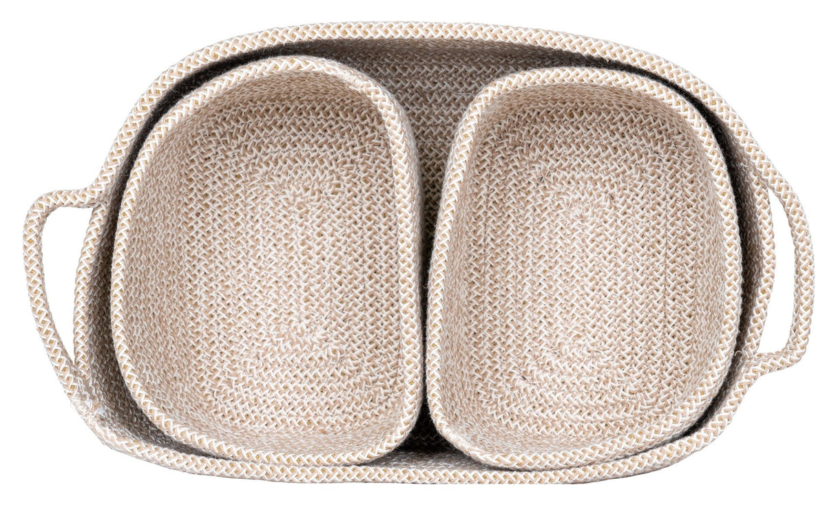 Teixo, Basket set of 3, beige