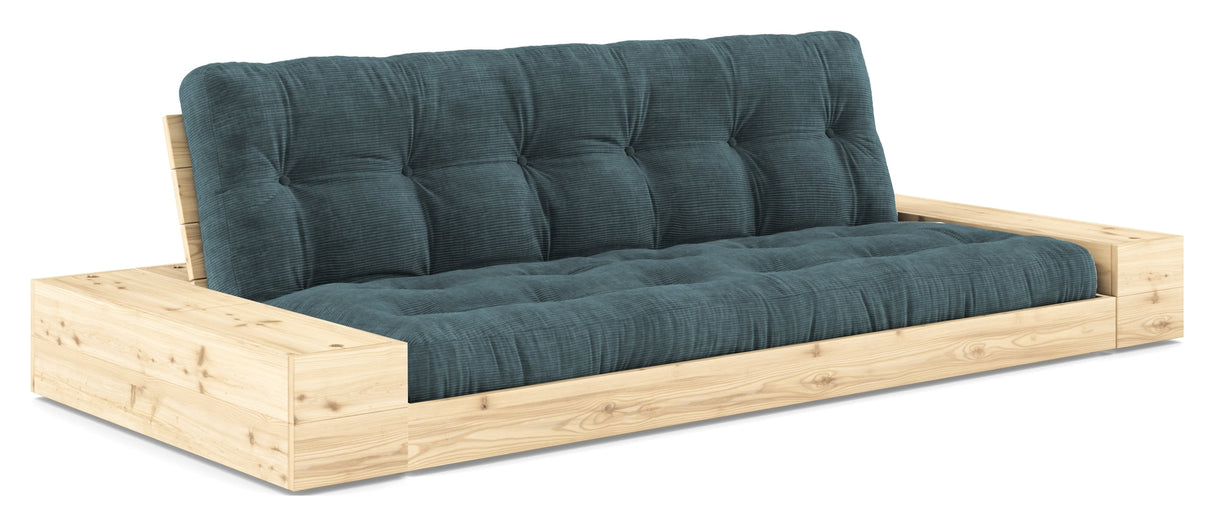 Base Sofa bed with Sideboxes, Pale Blue/nature