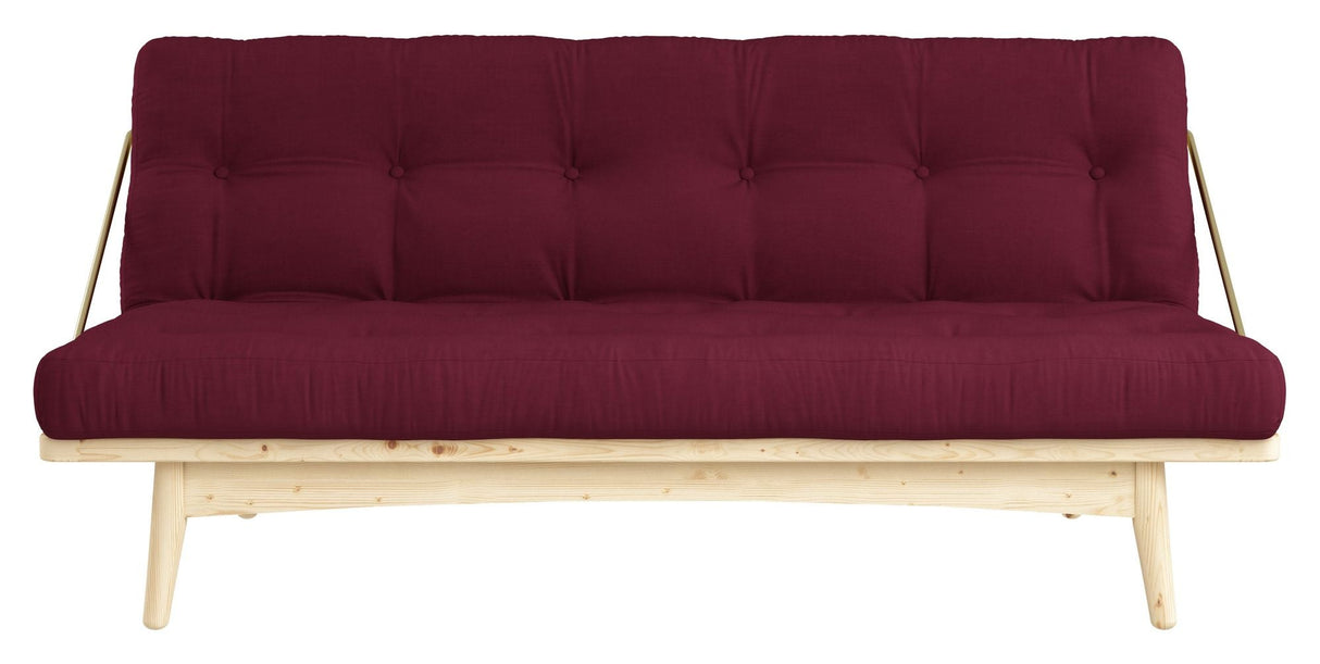 Folk Sofa bed, Pine/Bordeaux