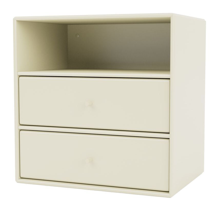 Mini Shelf Module w. 2 drawers, Vanilla