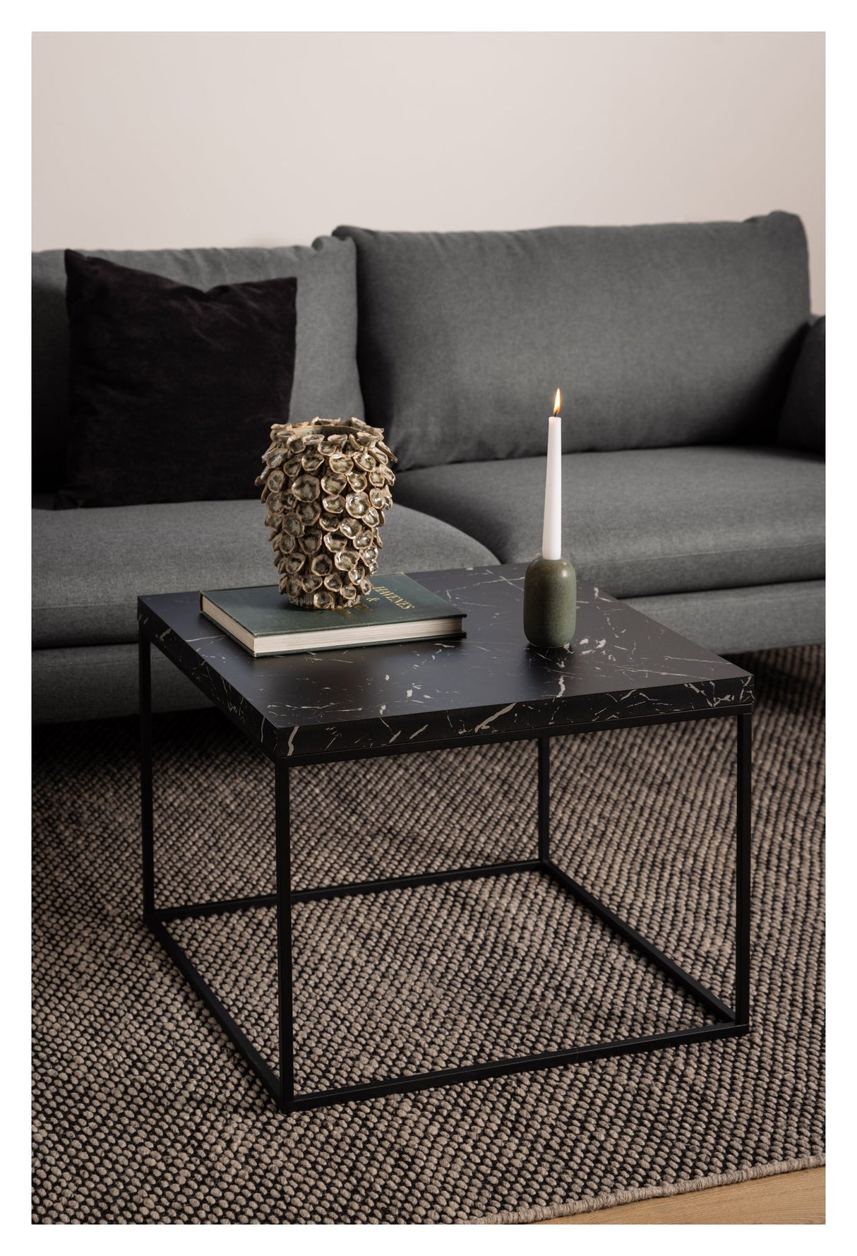 Barossa, coffee table 60cm - black marble