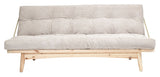 Folk Sofa bed, Pine/Ivory velvet