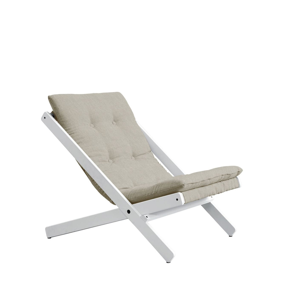 Boogie Lounge Chair, Linen/White