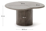 Macarella, coffee table, 83cm - gray