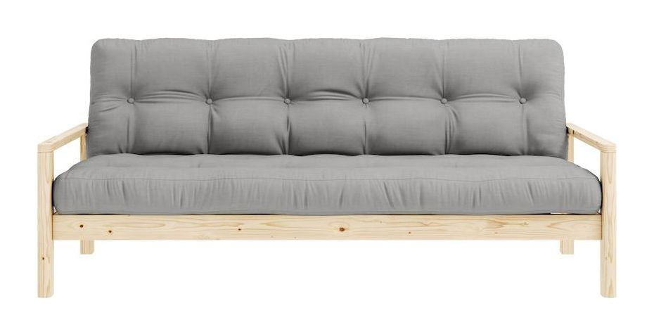 Knob Sofa bed, Lacquered pine, Gray