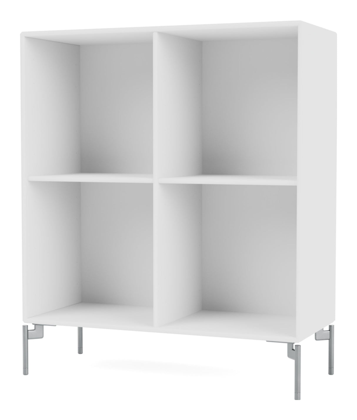 SHOW Bookshelf with silver legs, NewWhite