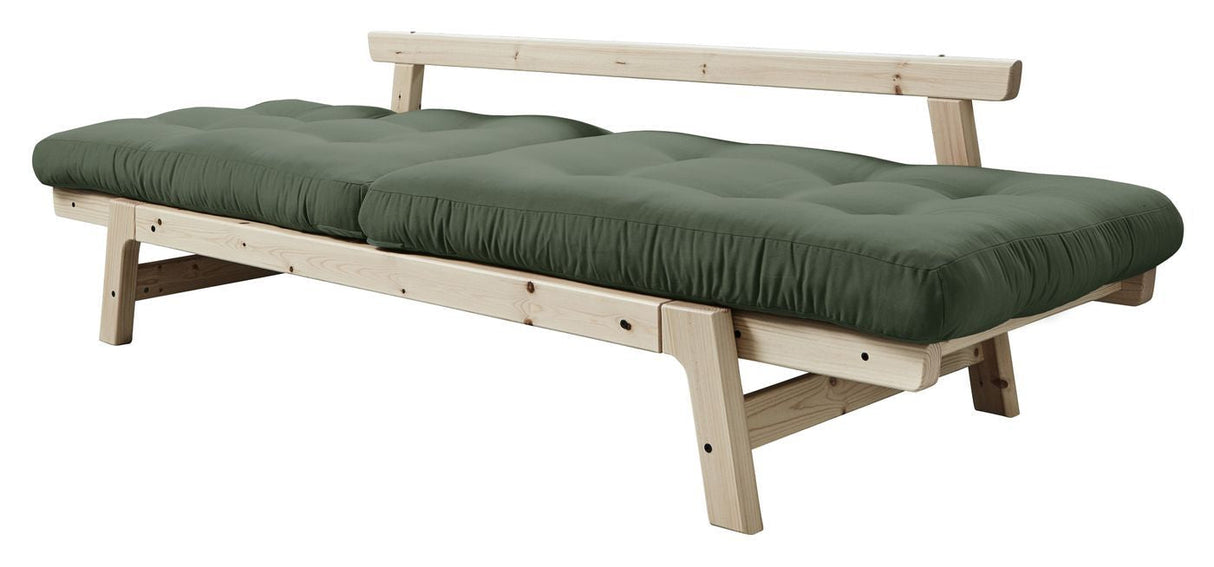 Step Sofa bed, Olive Green/Nature